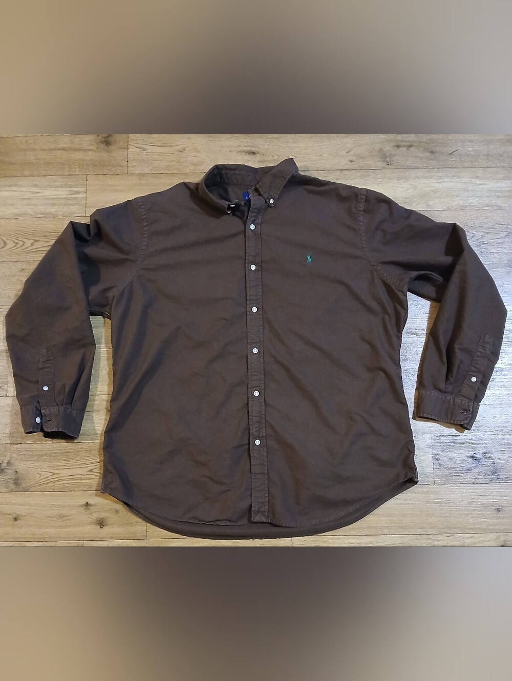 XXL Ralph Lauren Polo. The Classic Button-Down Men's Shirt in Dark Brown